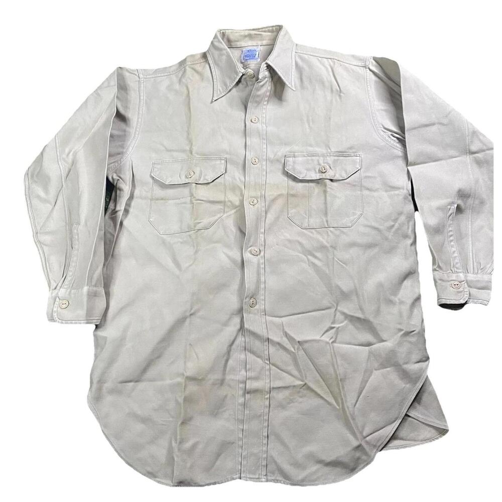 1950’s Hercules Mountain Cloth Jacket Sanforized REEVES Workwear Mens XL button
